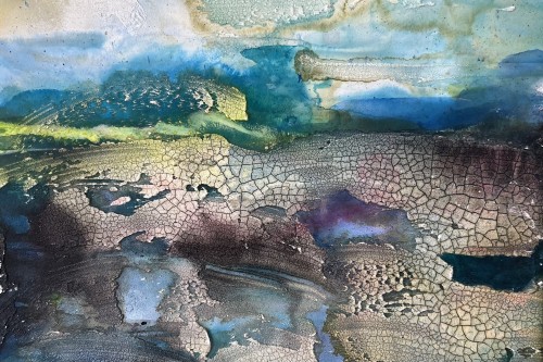 1. Mixed Media Landschaft